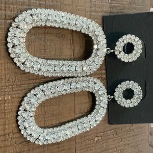 Elegant Silver Crystal Earrings